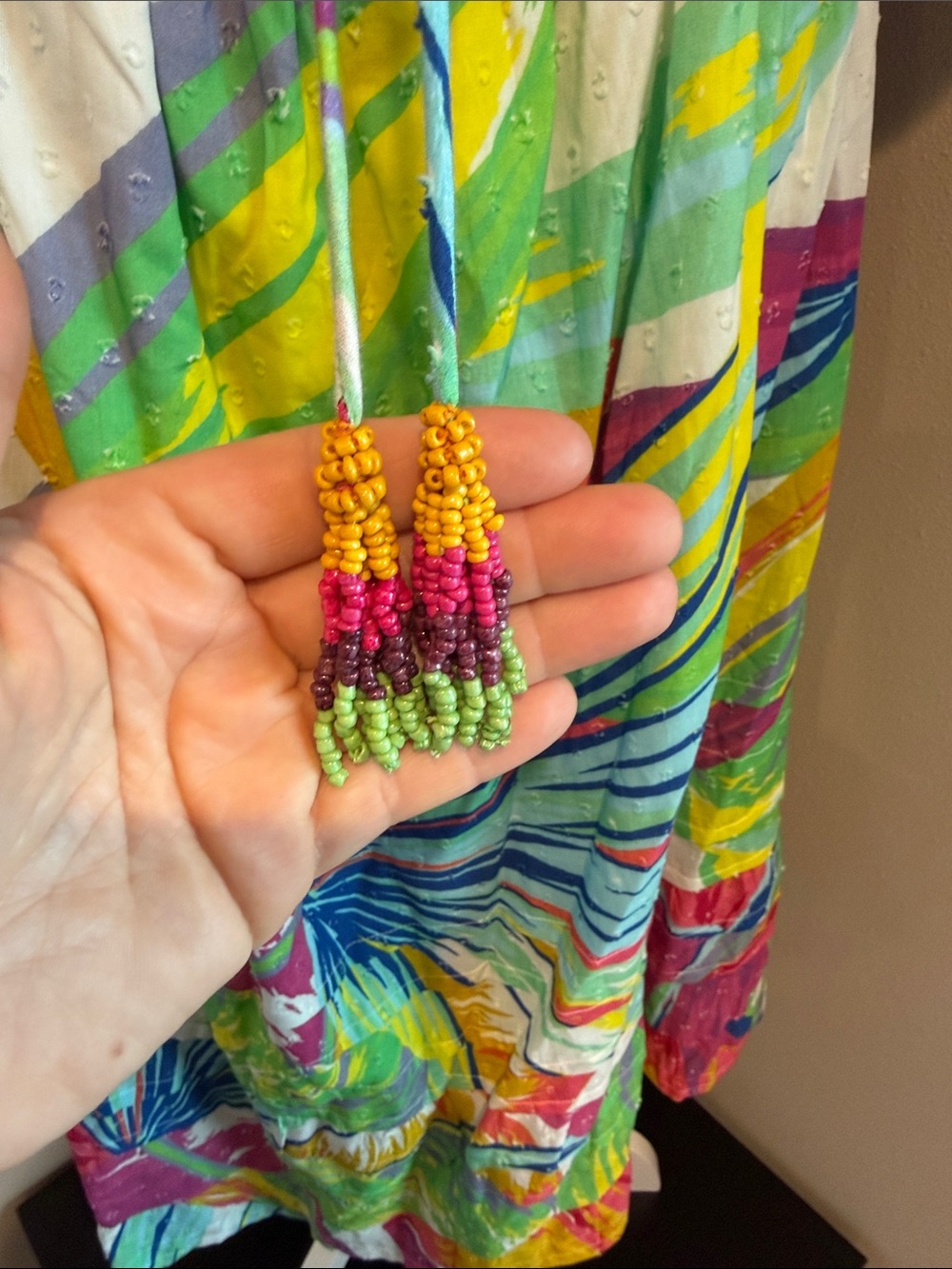 Farm Rio | Rainbow Leaves Midi Dress | XL - Picture 8 of 10